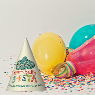 Personalized 3-Esta Boys Mexican Birthday Party Party Hat