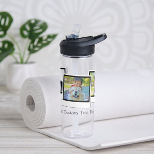 Personalized 3-Photo Snapshot Frames Custom Color Water Bottle