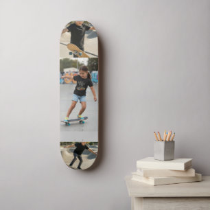 Personalized 3-Photo Wall Art   Custom Kids Photo  Skateboard