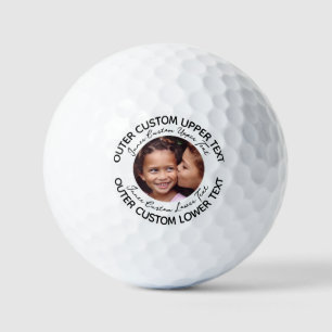 Personalized 4-Line Text Photo Logo Golf Balls (2)