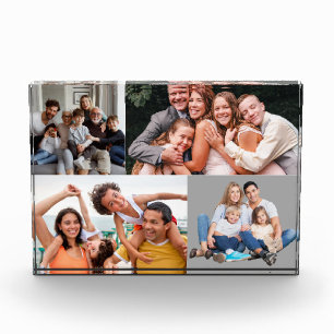 Personalized 4-Photo Family Acrylic Block