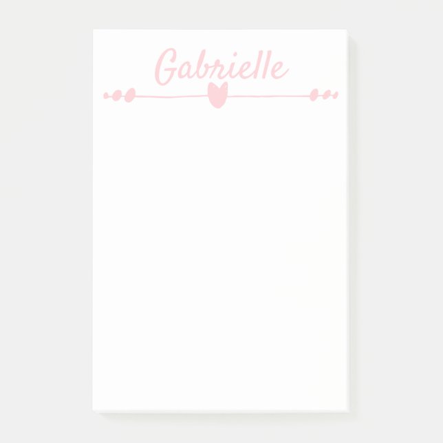 PERSONALIZED 4" x 6" name Post-It notes (Front)
