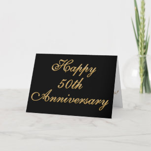 Personalized 50th Anniversary Card with YOUR TEXT