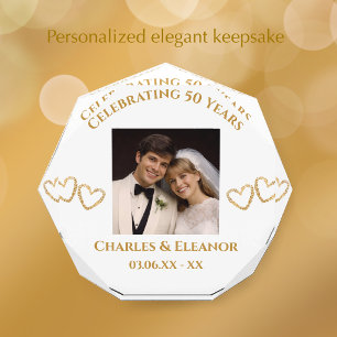 Personalized 50th Anniversary Photo Keepsake Gift Block