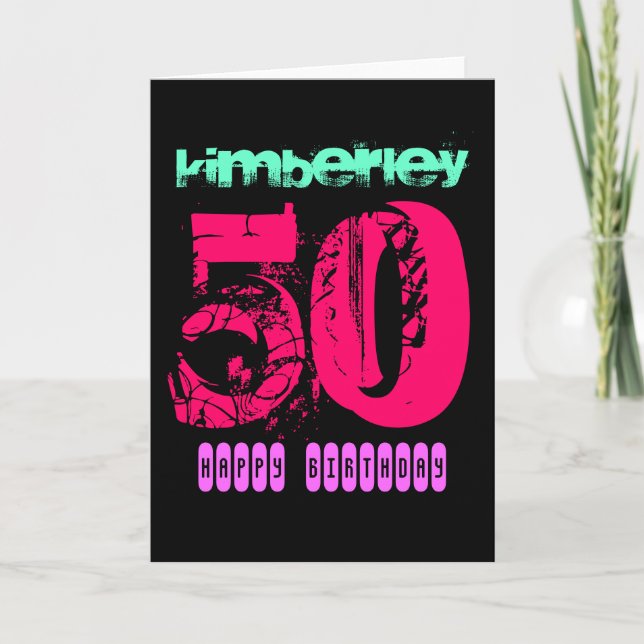Personalized 50th Birthday Greeting Card (Front)