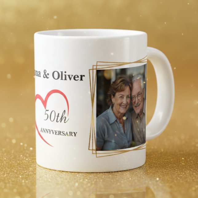 Personalized 50th Wedding Anniversary Photo Mug (Creator Uploaded)