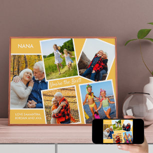 Personalized 5 Photo Collage NANA You're the Best Poster