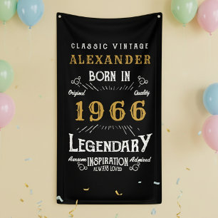 Personalized 60th Birthday 1966 Vintage Legend Banner
