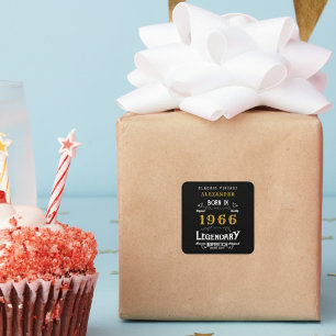 Personalized 60th Birthday Add Name 1966 Legend Square Sticker