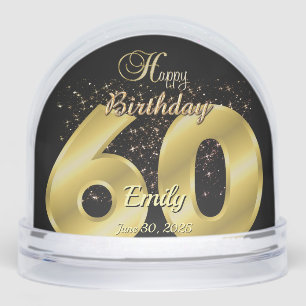Personalized 60th Birthday Gift Snow Globe 