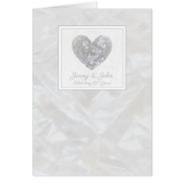 personalized 60th Diamond Wedding Anniversary card (Front)