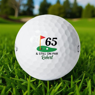 Personalized 65th Birthday Gift for Golfer Golf Balls