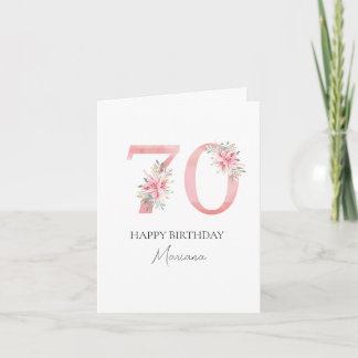 Personalized 70 years old card