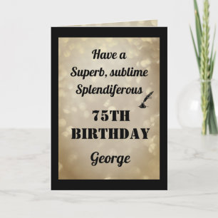 Personalized 75th Birthday Folded Greeting Card