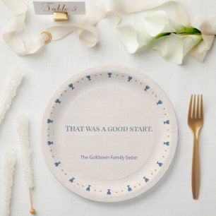 Personalized 9" Passover Seder Dinner Plate in Set