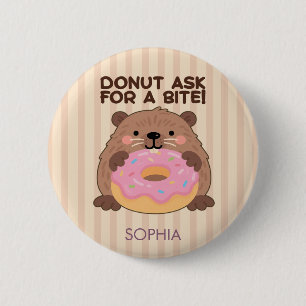 Personalized A fun play on words Castor & Dona 6 Cm Round Badge