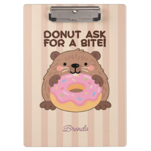 Personalized A fun play on words Castor & Dona Clipboard