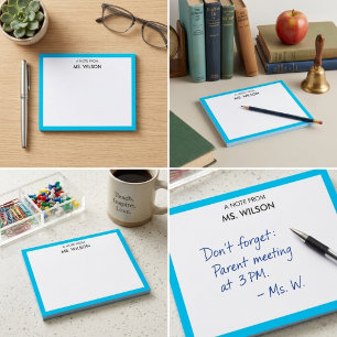 Personalized "A Note From" Custom Name Notepad