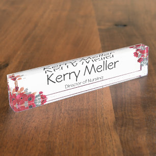 Personalized acrylic name plate, custom office nameplate