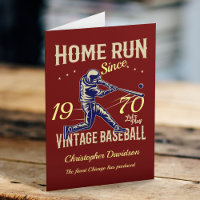 Personalized Add Year Vintage Baseball Birthday