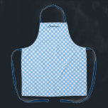 Personalized Add Your Name Baby Blue Gingham Apron<br><div class="desc">Personalized Apron featuring a baby blue gingham pattern with a blue script for your name. It makes a great gift for one that likes to cook, bake or BBQ. Personalize it by replacing the placeholder text. For more options such as to change the font and it's size/color or the spacing...</div>