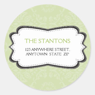 PERSONALIZED ADDRESS LABEL :: divinely damask 2B