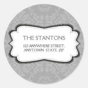 PERSONALIZED ADDRESS LABEL :: divinely damask 3B