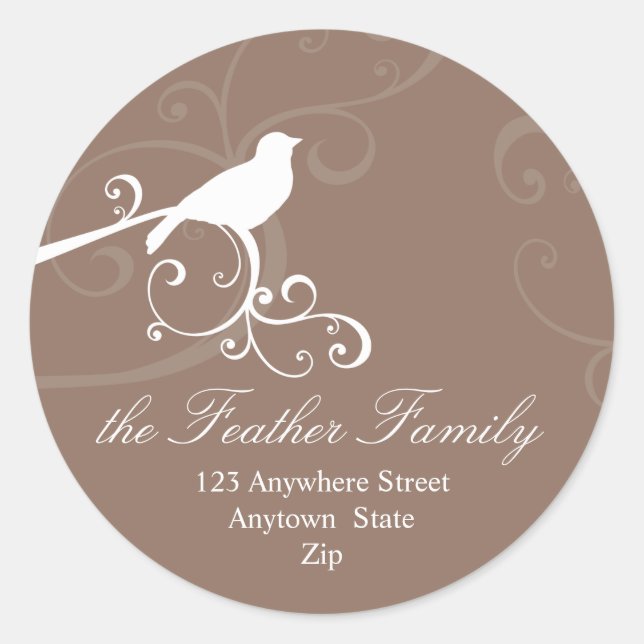 PERSONALIZED ADDRESS LABELS :: whimsicalbird 1 (Front)