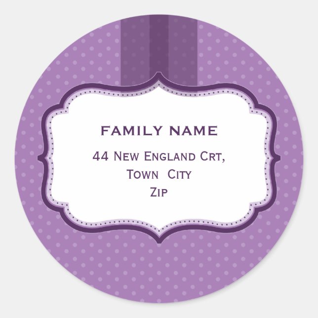 PERSONALIZED ADDRESS SEALS :: lustre 6 (Front)