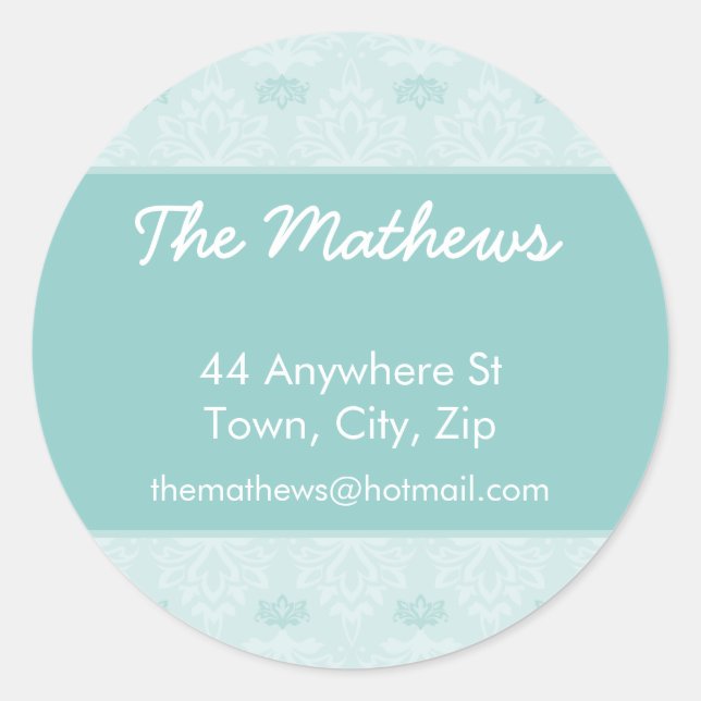 PERSONALIZED ADDRESS STICKERS :: pretty 6 (Front)