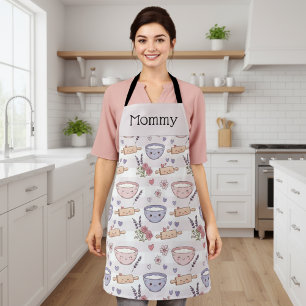 Personalized Adult Kawaii Heart Baking Crew Gift Apron