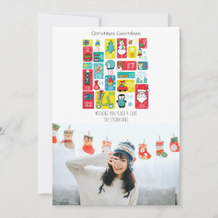 Personalized Advent Calendar Christmas Photo Holiday Card