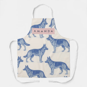 Personalized Aesthetic German Shepherd Pattern Apron