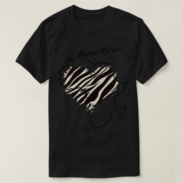 Personalized Africa mom T-Shirt (Design Front)