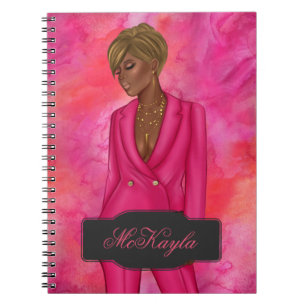Personalized African-American CEO Boss Woman Notebook