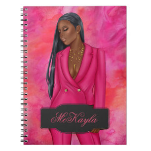 Personalized African-American CEO Boss Woman Notebook