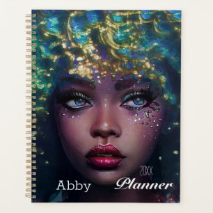 Personalized African American Woman Planner