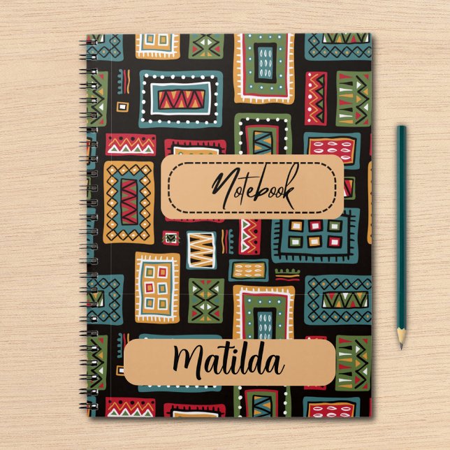 Personalized African print  Notebook (Creator Uploaded)