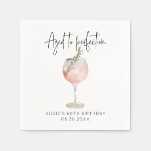 Personalized Aged to Perfection Birthday Napkin