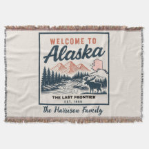 Personalized Alaska Throw Blanket