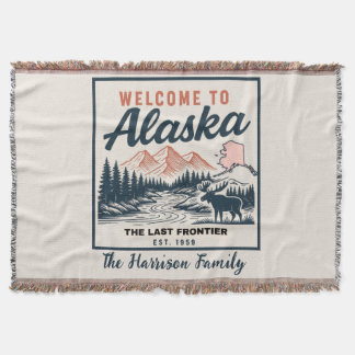 Personalized Alaska Throw Blanket