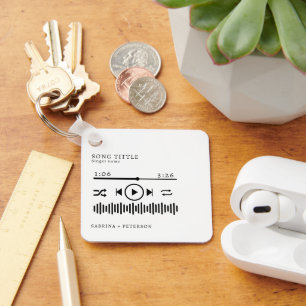 Personalized Album Cover  Favorite Song Wedding Key Ring
