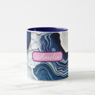 Personalized Alcohol Ink Style Mug with Name, gift