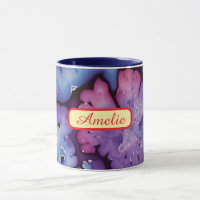Personalized Alcohol Ink Style Mug with Name, gift