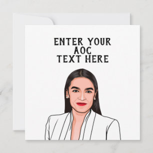 PERSONALIZED ALEXANDRIA OCASIO-CORTEZ CARD