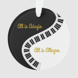 Personalized All is Adagio, All is Allegro Piano Ornament