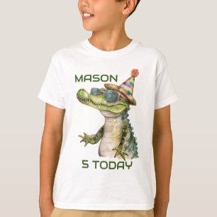 Personalized Alligator Birthday T-shirt Wild Party