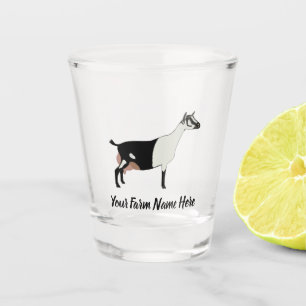 Personalized Alpine Dairy Goat Shot Glass