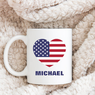 Personalized American Flag or Your Image and Name Coffee Mug