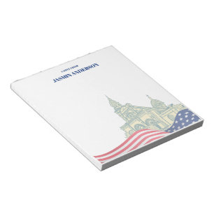 Personalized American Flag Patriotic USA  Notepad